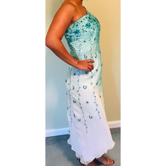 Fun, Feminine, Sequins, Asymmetrical Dress - Picture 3 of 5